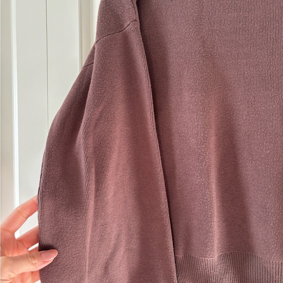 Pink Rose Chocolate Cropped Pullover - Picture 2 of 5